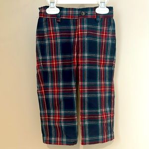 Janie and Jack plaid 100% wool boys pants with adjustable waist size 18-24 mos